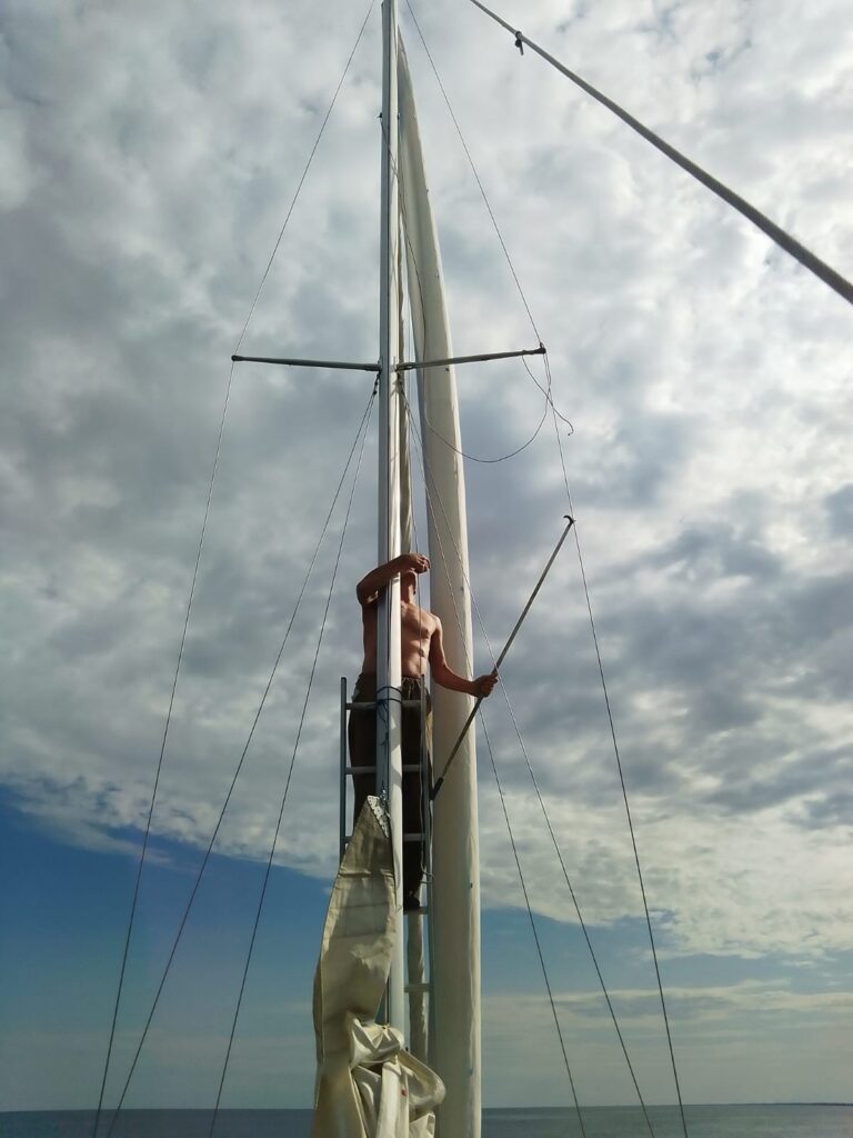 Up the mast