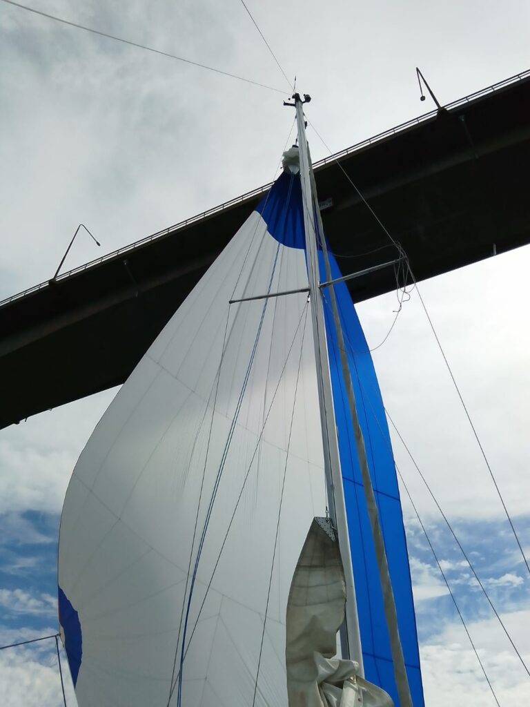 Under a bridge