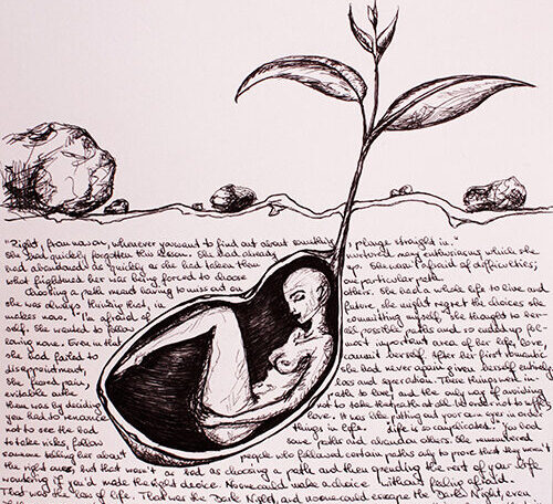 artistic picture of text and plants